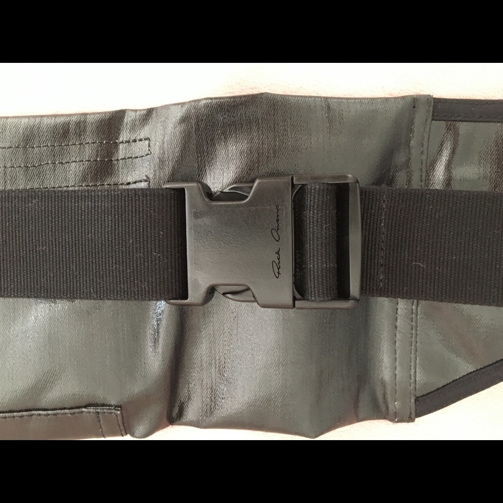NEW Rick Owens SS18 money waist bag w/o tags black cross body belt bag Dirt - Picture 5 of 8